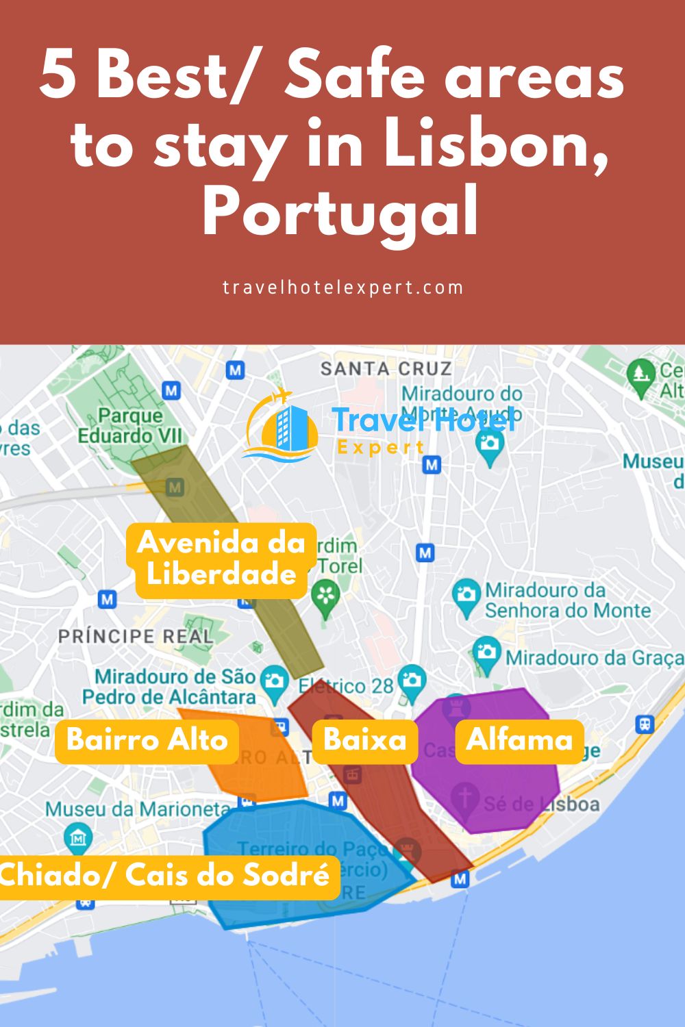 5 Best/ Safe areas to stay in Lisbon, Portugal