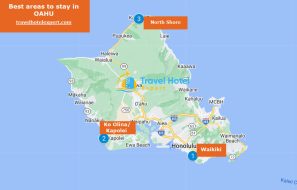 Where To Stay In Oahu For First Time 3 Safe Areas Travel Hotel Expert Map Best Safe Areas To Stay In Oahu 297x190 